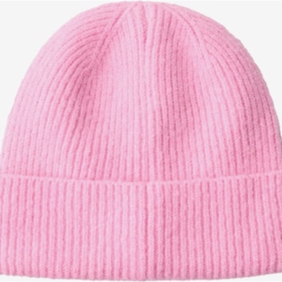 Pink Ribbed Knit Beanie - Picture 3 of 9